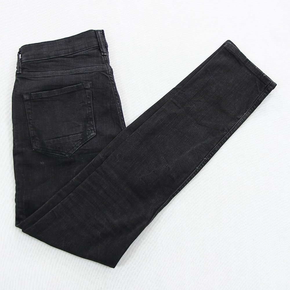 All Saints Cigarette Mens Button Fly Slim Fit Stretch Demin Jeans Black Size 30